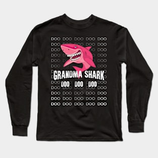 Grandma Shark Shirt Doo Doo Matching Family Shark T-Shirt Long Sleeve T-Shirt